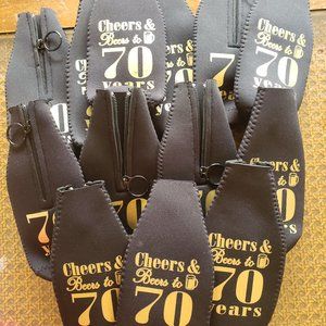 70th Birthday Koozies